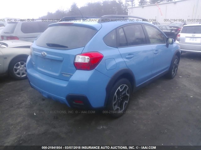 JF2GPABC9G8268615 - 2016 SUBARU CROSSTREK PREMIUM BLUE photo 4