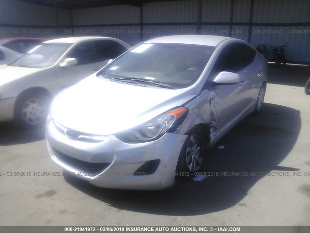 5NPDH4AE7CH146124 - 2012 HYUNDAI ELANTRA GLS/LIMITED SILVER photo 2