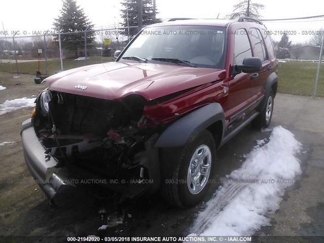 1J4GL48K27W571610 - 2007 JEEP LIBERTY SPORT 红色 照片 2