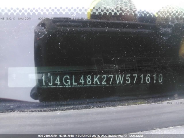 1J4GL48K27W571610 - 2007 JEEP LIBERTY SPORT 红色 照片 9