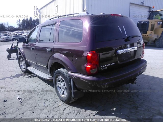 1D4HB58D04F148298 - 2004 DODGE DURANGO LIMITED BURGUNDY photo 3