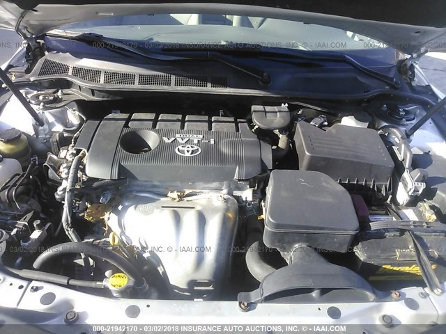4T4BF3EK3AR055038 - 2010 TOYOTA CAMRY SE/LE/XLE 银色 照片 10
