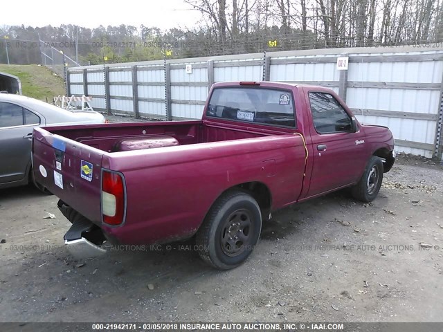 1N6DD21S8WC371705 - 1998 NISSAN FRONTIER XE RED photo 4