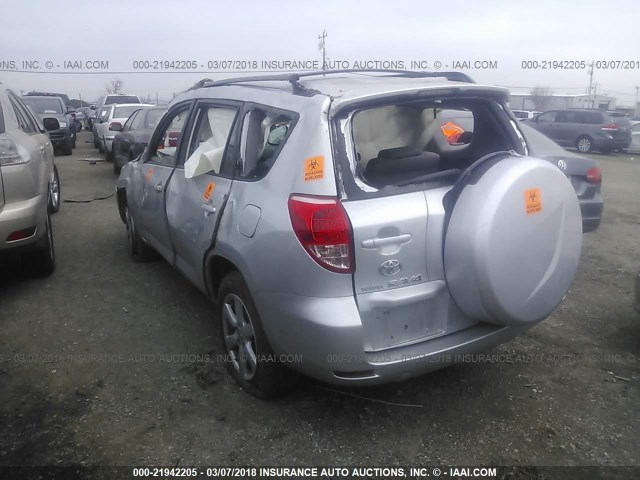 JTMBD31V885159081 - 2008 TOYOTA RAV4 LIMITED SILVER photo 3