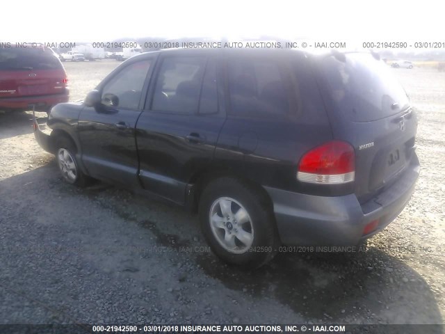 KM8SC13D25U962980 - 2005 HYUNDAI SANTA FE GLS/LX BLACK photo 3