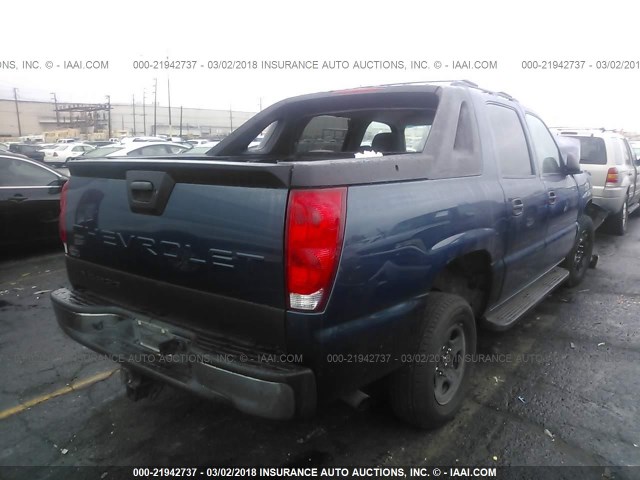 3GNEC12Z76G192592 - 2006 CHEVROLET AVALANCHE C1500 BLUE photo 4