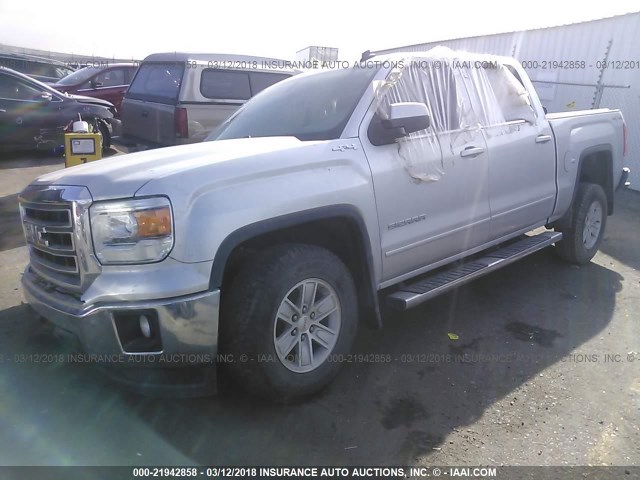 3GTU2UEC4EG362440 - 2014 GMC SIERRA K1500 SLE SILVER photo 2