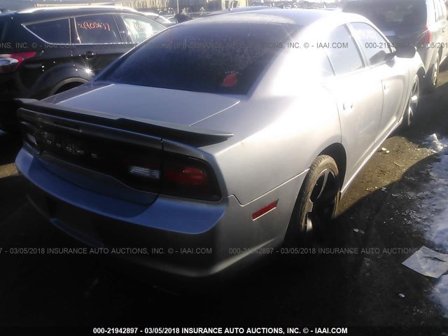 2C3CDXBG2EH174941 - 2014 DODGE CHARGER SE GRAY photo 4