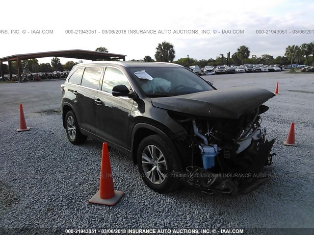 5TDJKRFH4ES068189 - 2014 TOYOTA HIGHLANDER XLE BLACK photo 1