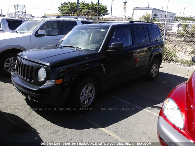 1C4NJPBB4FD306081 - 2015 JEEP PATRIOT SPORT BLACK photo 2