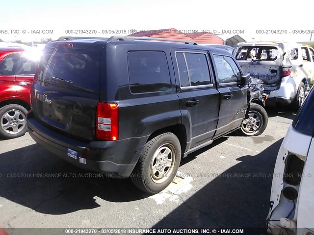 1C4NJPBB4FD306081 - 2015 JEEP PATRIOT SPORT BLACK photo 4