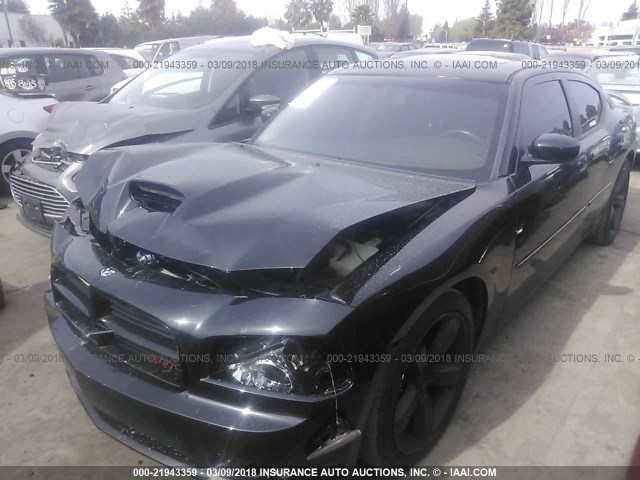 2B3LA73W07H679018 - 2007 DODGE CHARGER SRT-8 BLACK photo 2