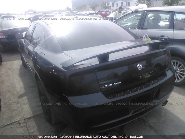 2B3LA73W07H679018 - 2007 DODGE CHARGER SRT-8 BLACK photo 3