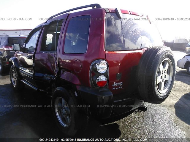 1J4GL38K95W649257 - 2005 JEEP LIBERTY RENEGADE RED photo 3