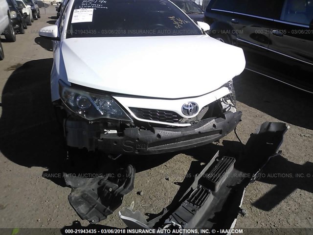 4T1BF1FK9CU146363 - 2012 TOYOTA CAMRY SE/LE/XLE WHITE photo 6
