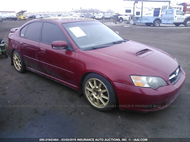 4S3BL686556211825 - 2005 SUBARU LEGACY GT MAROON photo 1