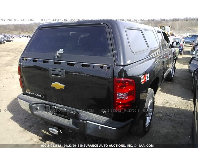 1GCRKSE70DZ408115 - 2013 CHEVROLET SILVERADO K1500 LT BLACK photo 4