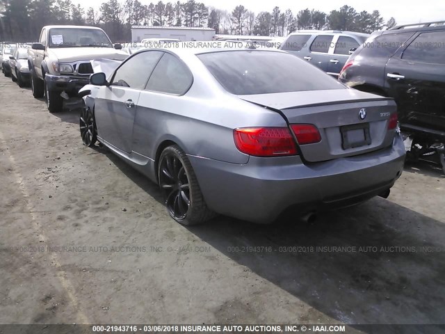 WBAKF9C50BE620515 - 2011 BMW 335 XI GRAY photo 3