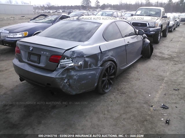 WBAKF9C50BE620515 - 2011 BMW 335 XI GRAY photo 4