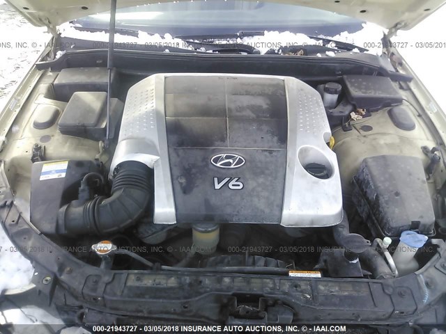 KMHGC4DE1BU124580 - 2011 HYUNDAI GENESIS 3.8L GOLD photo 10