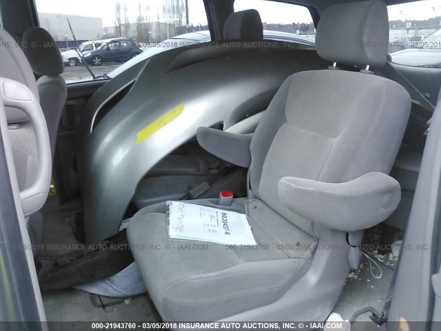 5TDZA23C86S510706 - 2006 TOYOTA SIENNA CE/LE SILVER photo 8