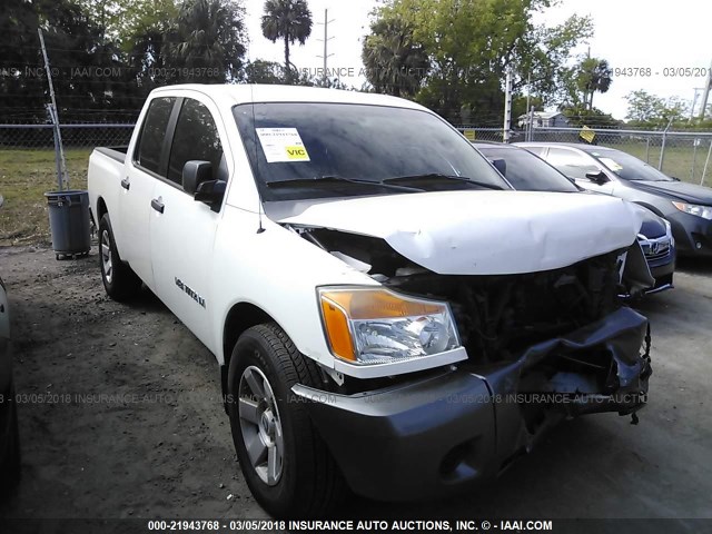 1N6AA07D38N335498 - 2008 NISSAN TITAN XE/SE/LE WHITE photo 1