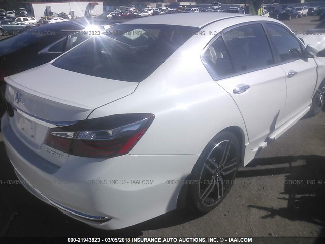 1HGCR2F52HA308246 - 2017 HONDA ACCORD SPORT WHITE photo 4