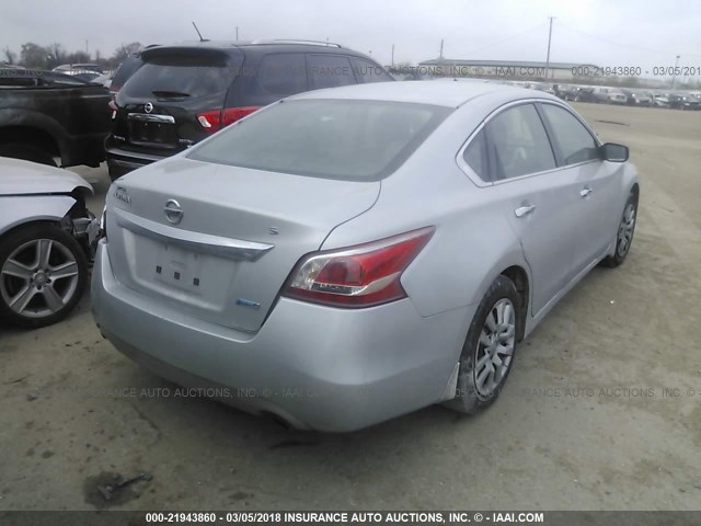 1N4AL3APXDN411350 - 2013 NISSAN ALTIMA 2.5/S/SV/SL SILVER photo 4