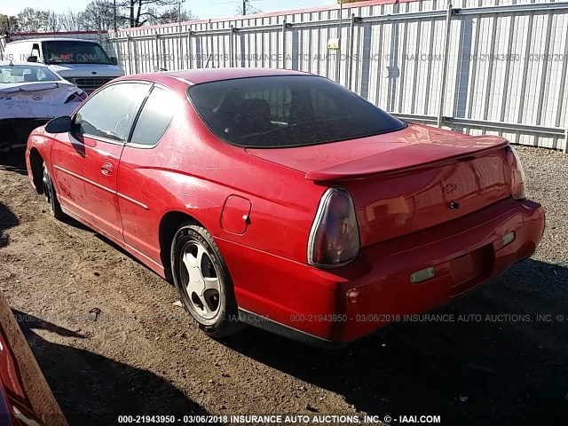 2G1WX12KX49418919 - 2004 CHEVROLET MONTE CARLO SS RED photo 3