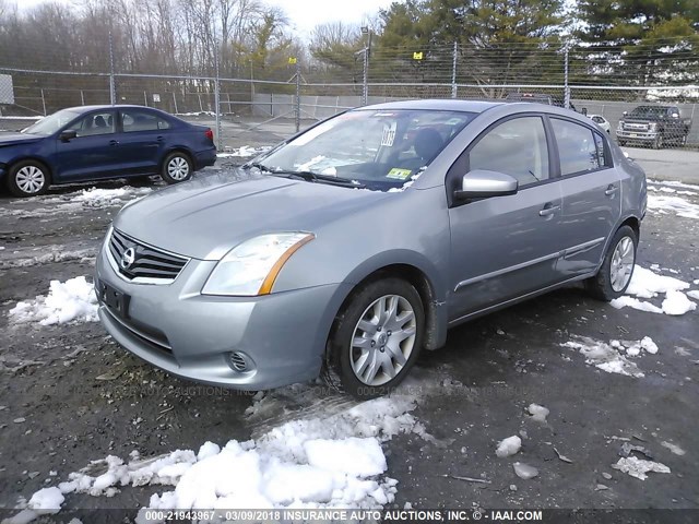 3N1AB6AP3BL700195 - 2011 NISSAN SENTRA 2.0/2.0S/SR/2.0SL GRAY photo 2