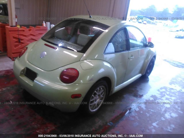 3VWBK31C75M411748 - 2005 VOLKSWAGEN NEW BEETLE GL GREEN photo 4