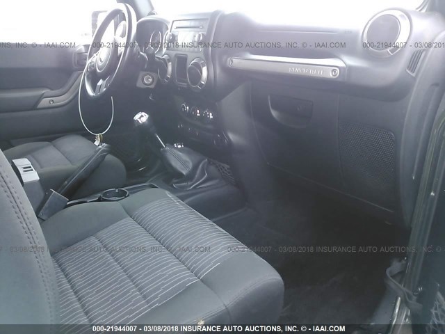 1J4AA2D17BL608545 - 2011 JEEP WRANGLER SPORT GREEN photo 5