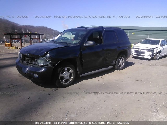 1GNDT13S082141041 - 2008 CHEVROLET TRAILBLAZER LS/LT BLACK photo 2