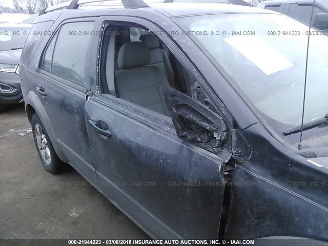 1FMDK02167GA26097 - 2007 FORD FREESTYLE SEL BLACK photo 6