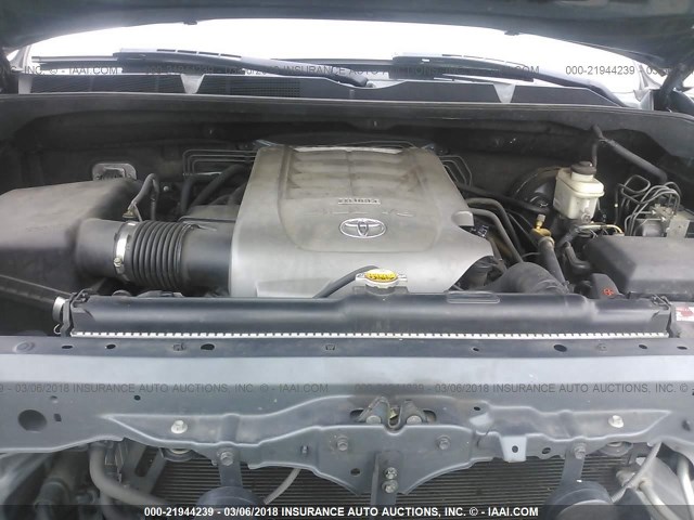 5TFUM5F10AX013066 - 2010 TOYOTA TUNDRA DOUBLE CAB SR5 GRAY photo 10