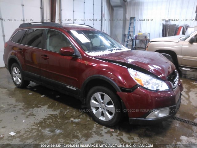 4S4BRCCC3B3447411 - 2011 SUBARU OUTBACK 2.5I PREMIUM MAROON photo 1