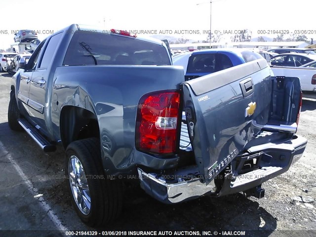 3GCPCSE02CG105410 - 2012 CHEVROLET SILVERADO C1500 LT BLUE photo 3