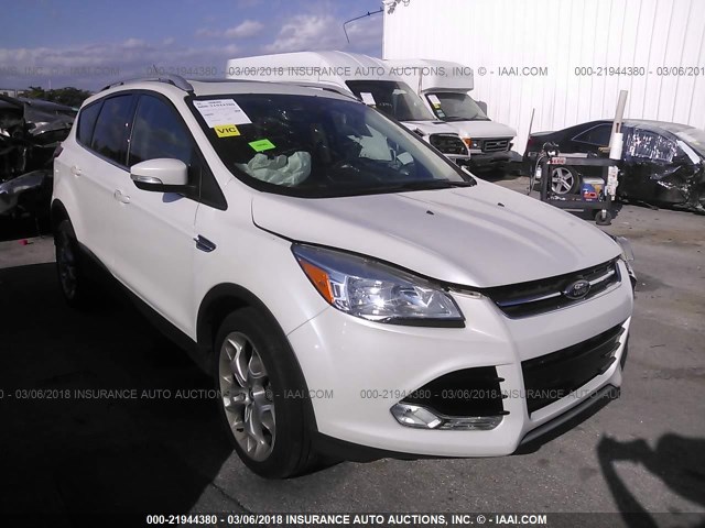 1FMCU0J94EUE23965 - 2014 FORD ESCAPE TITANIUM WHITE photo 1