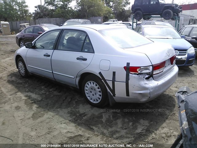 1HGCM56143A074049 - 2003 HONDA ACCORD DX SILVER photo 3