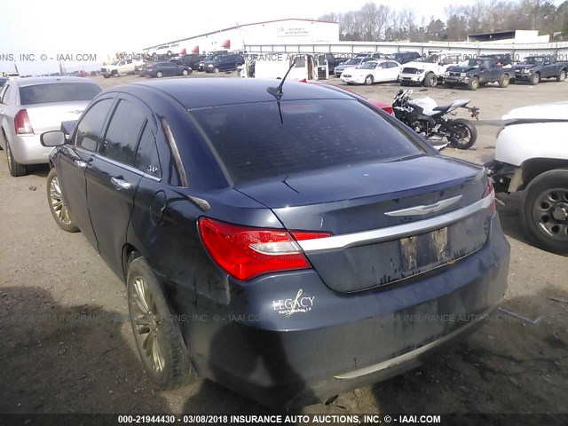 1C3CCBCG7DN574665 - 2013 CHRYSLER 200 LIMITED BLUE photo 3