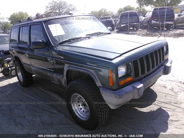 1J4FT48SXYL134341 - 2000 JEEP CHEROKEE SPORT GREEN photo 1