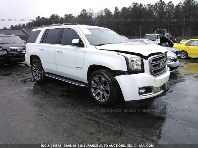 1GKS1BKC5FR130437 - 2015 GMC YUKON SLT WHITE photo 1