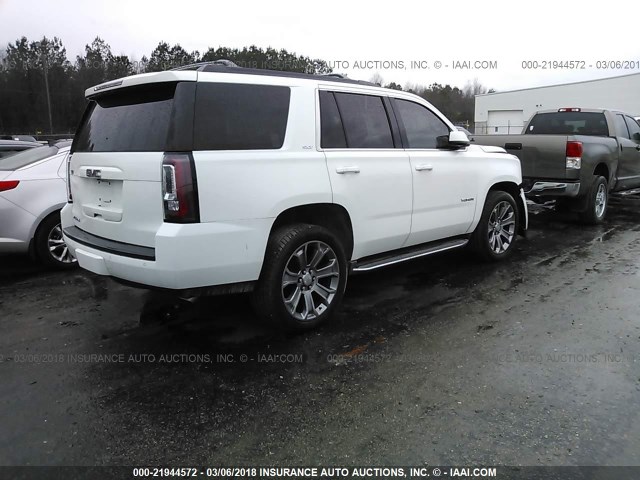 1GKS1BKC5FR130437 - 2015 GMC YUKON SLT WHITE photo 4