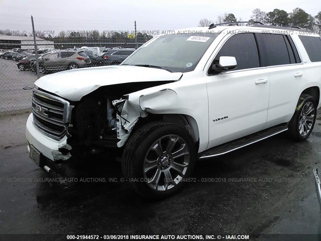 1GKS1BKC5FR130437 - 2015 GMC YUKON SLT WHITE photo 6