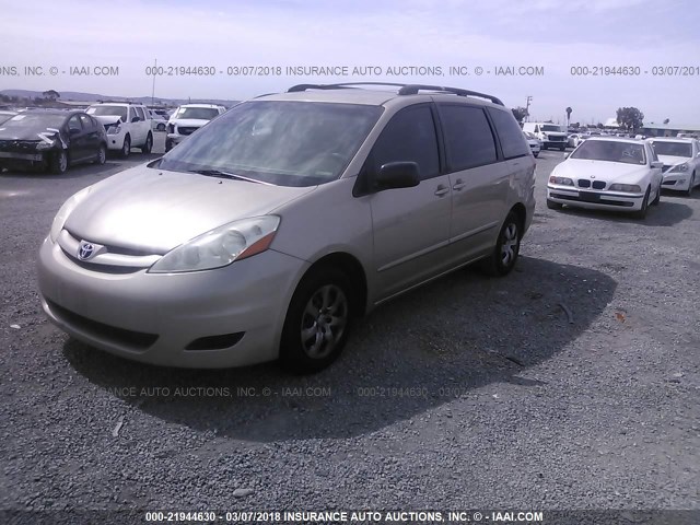 5TDZK23C69S247309 - 2009 TOYOTA SIENNA CE/LE TAN photo 2