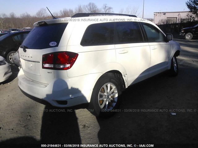 3C4PDCBG1DT727154 - 2013 DODGE JOURNEY SXT WHITE photo 4