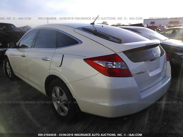 5J6TF1H33CL004458 - 2012 HONDA CROSSTOUR EX WHITE photo 3