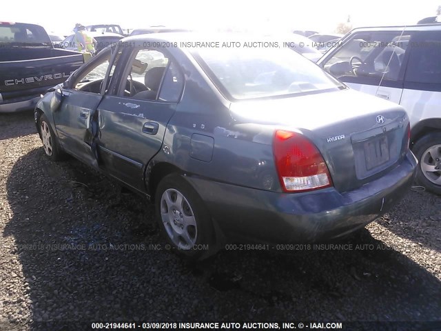 KMHDN45D51U185299 - 2001 HYUNDAI ELANTRA GLS/GT GREEN photo 3