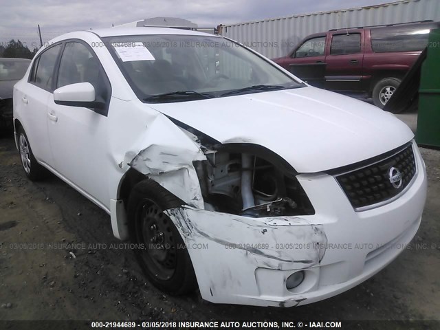 3N1AB61E68L734736 - 2008 NISSAN SENTRA 2.0/2.0S/2.0SL WHITE photo 1