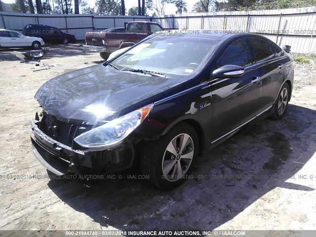 KMHEC4A47CA039796 - 2012 HYUNDAI SONATA HYBRID BLACK photo 2